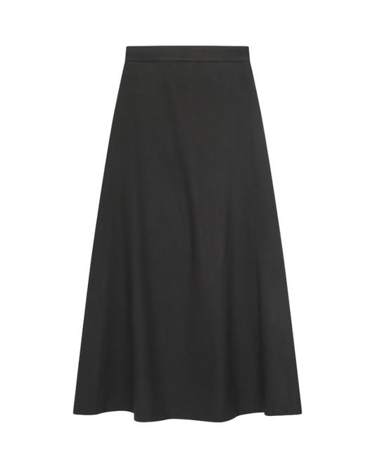 Black A-Line Skirt with Zipper