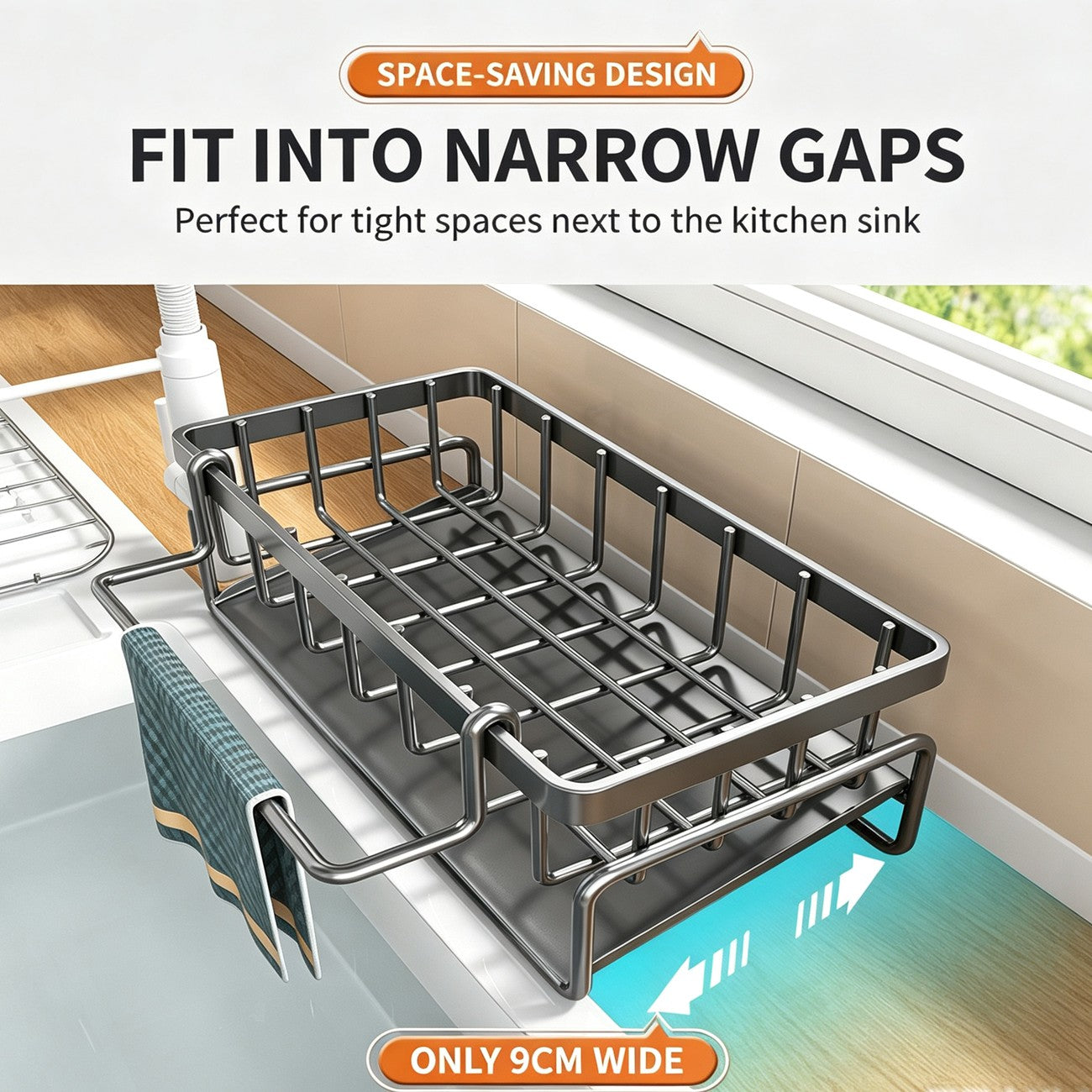 Kitchen Sink Caddy with Drip Tray
