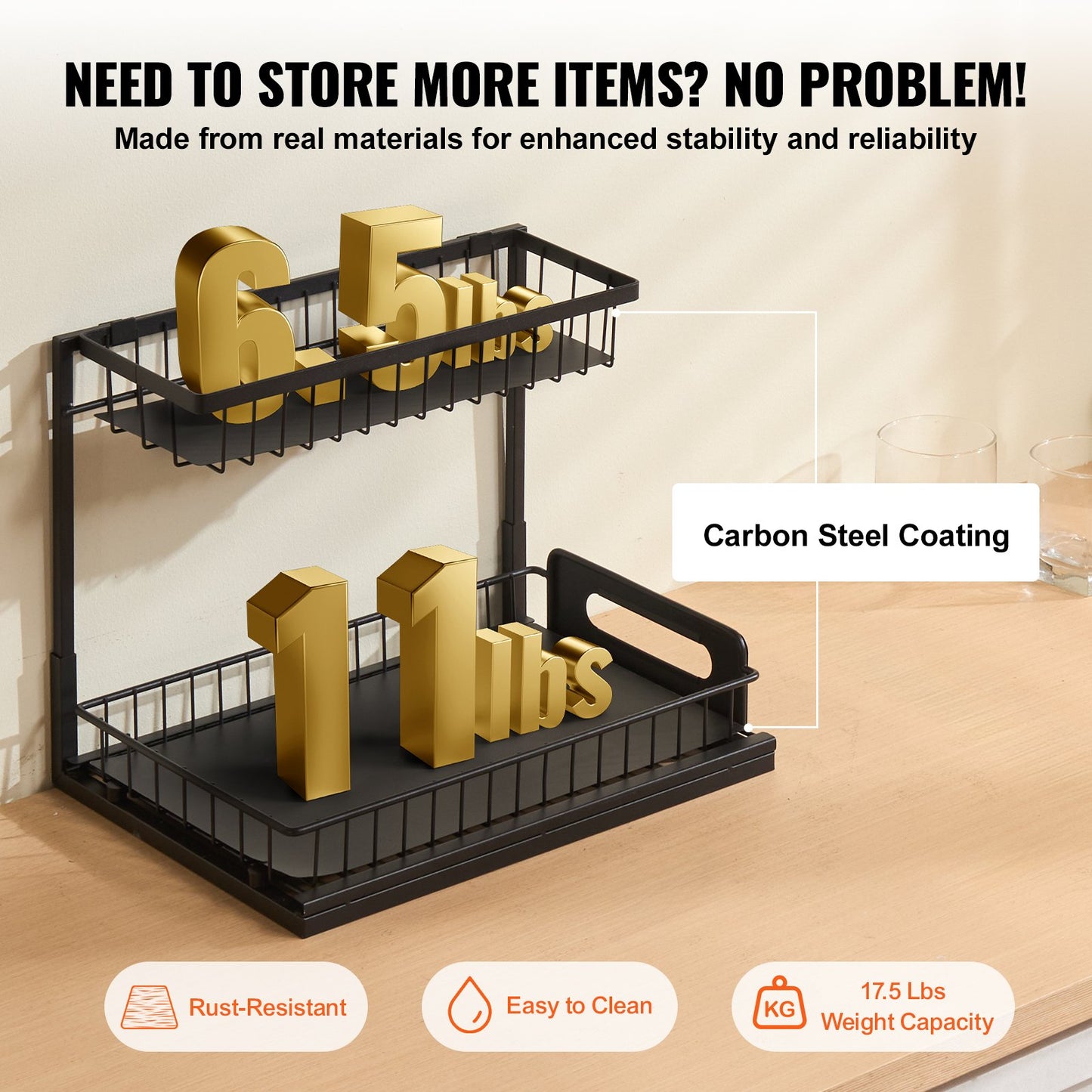 2-Tier Under Sink Pull-Out Organizer